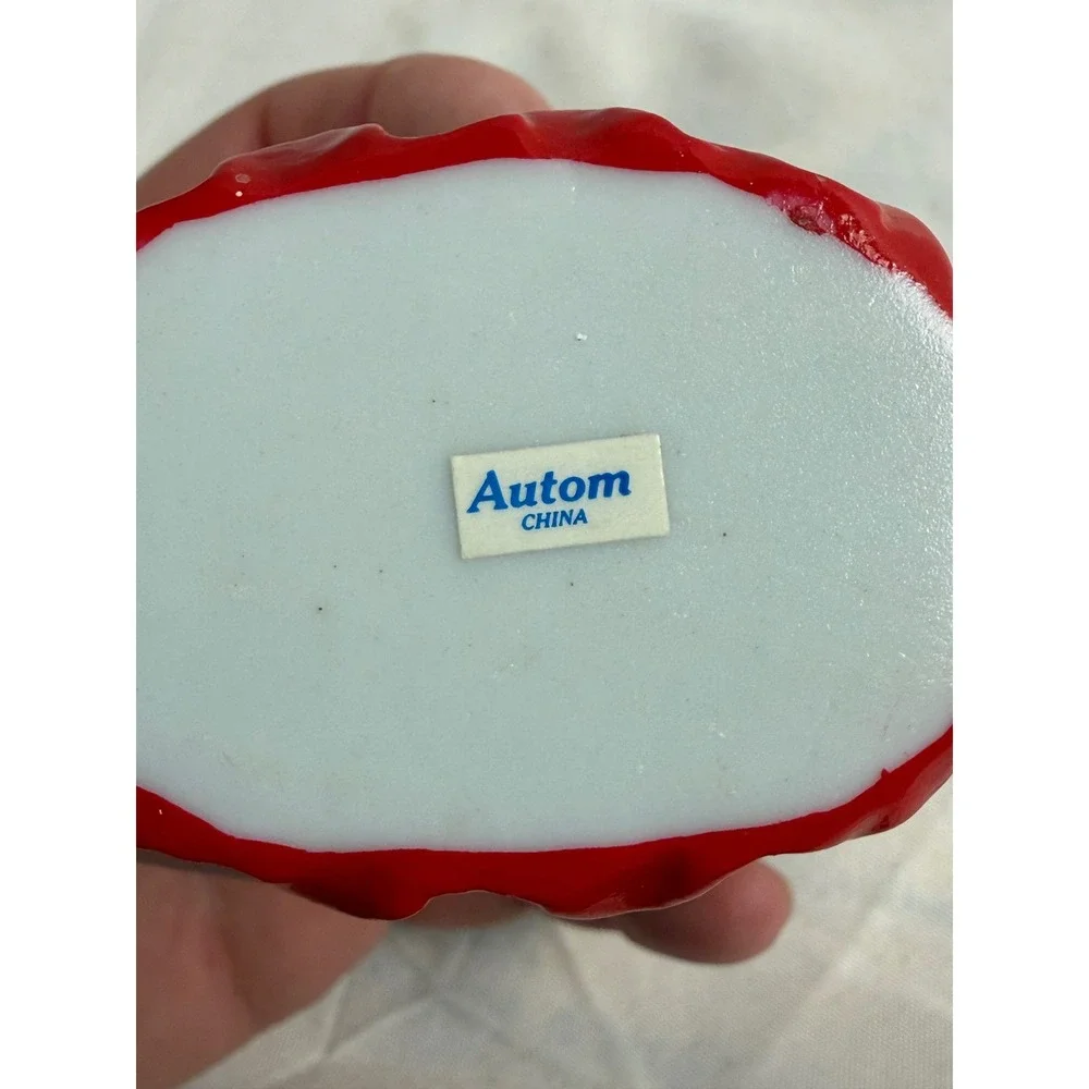 Autom Angel Ceramic Hinged Trinket Box with Snowman Charm Christmas Decor